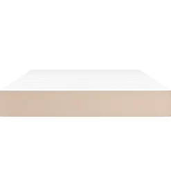 New Pocketveringmatras 120x200x20 cm kunstleer cappuccinokleurig Matrasbeschermer