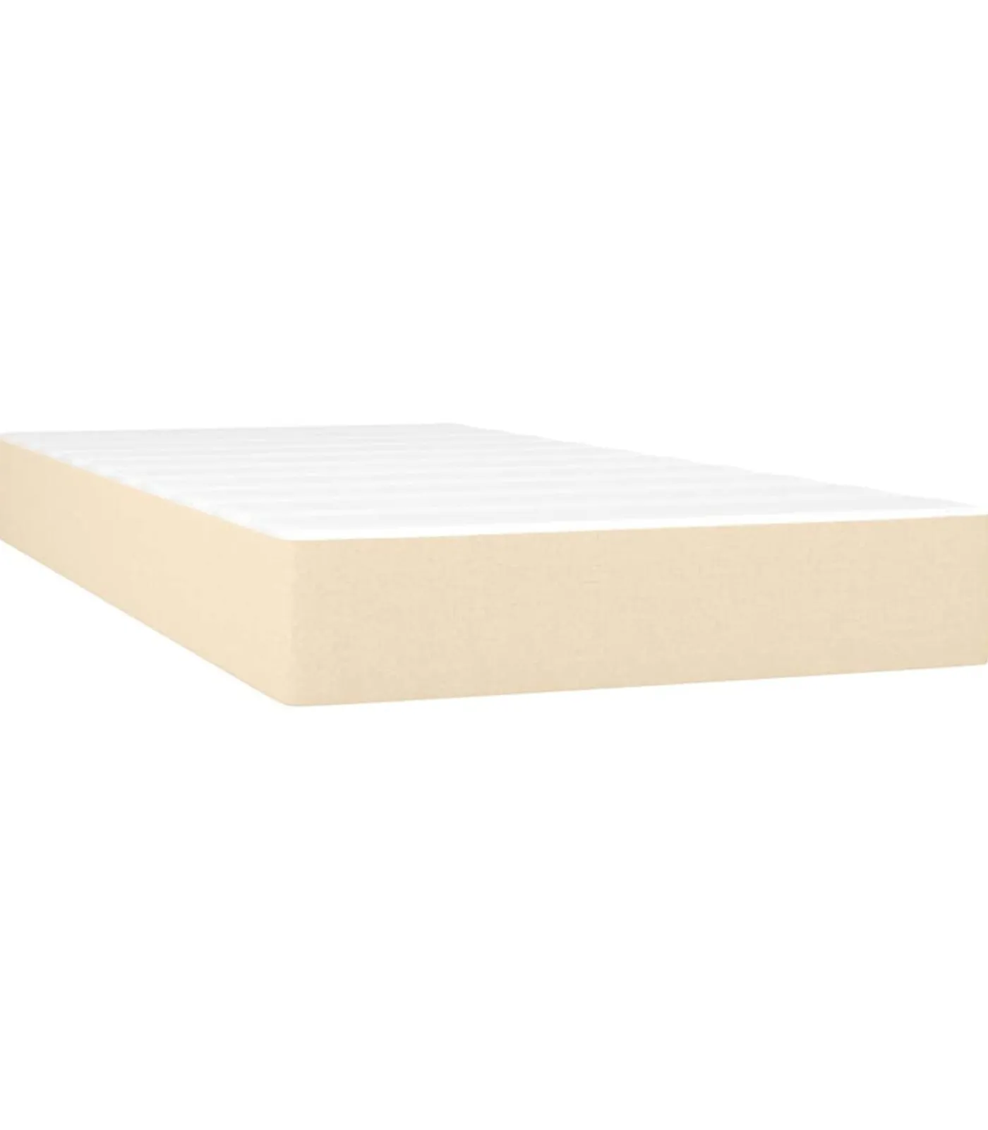 Outlet Pocketveringmatras 90x190x20 cm stof crèmekleurig Matrasbeschermer