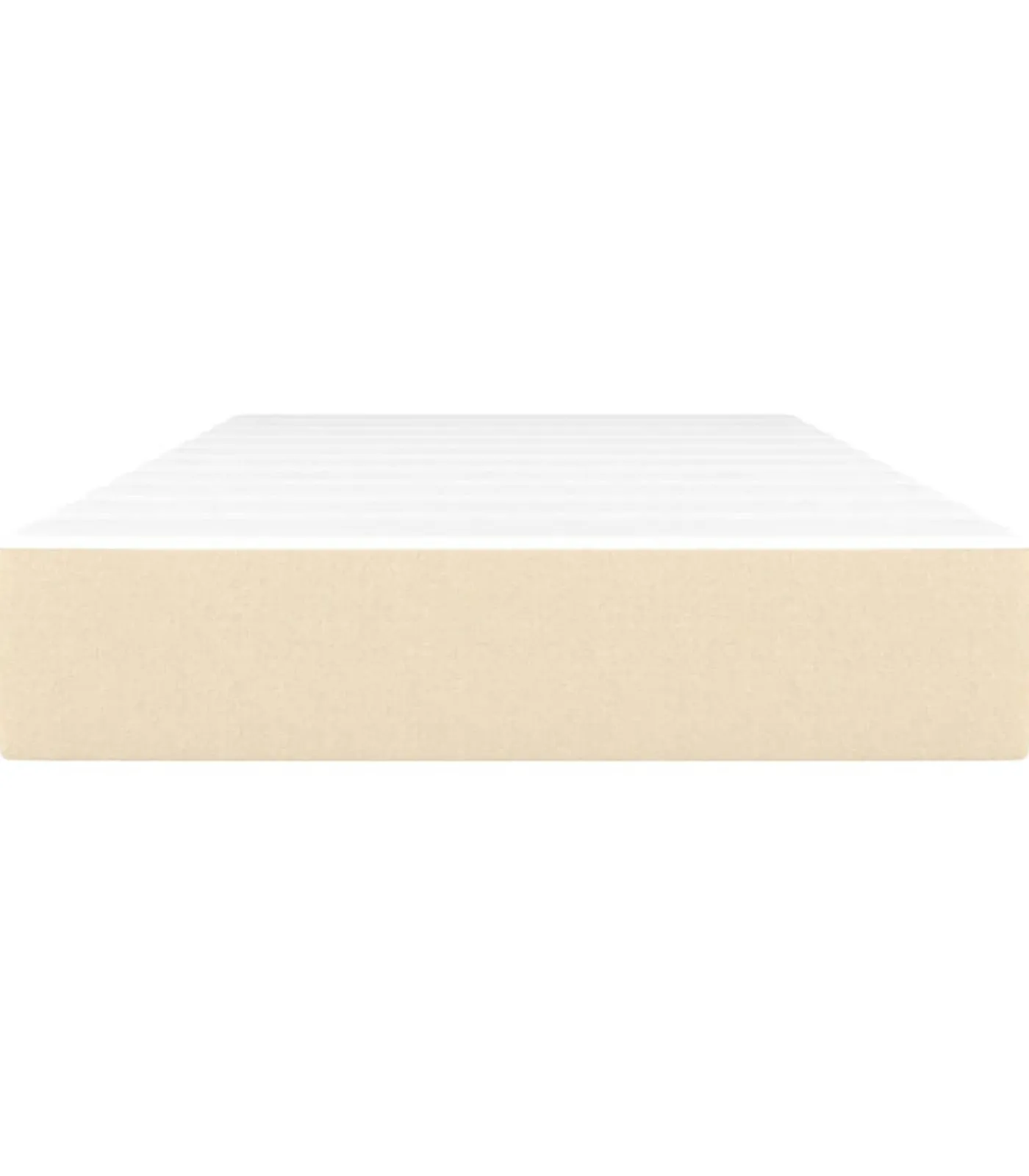 Outlet Pocketveringmatras 90x190x20 cm stof crèmekleurig Matrasbeschermer