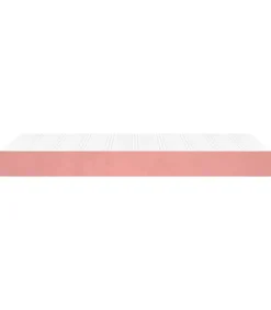 Hot Pocketveringmatras 100x220x20 cm fluweel roze Matrasbeschermer
