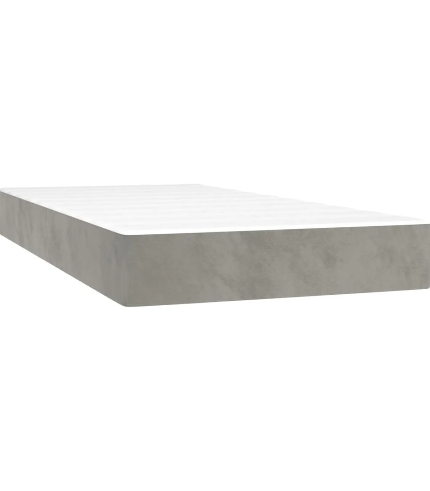 Outlet Pocketveringmatras 80x200x20 cm fluweel lichtgrijs Matrasbeschermer