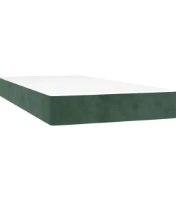 Clearance Pocketveringmatras 90x220x20 cm fluweel donkergroen Matrasbeschermer