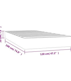 Discount Pocketveringmatras 120x190x20 cm kunstleer grijs Matrasbeschermer