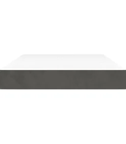 Discount Pocketveringmatras 120x200x20 cm fluweel donkergrijs Matrasbeschermer