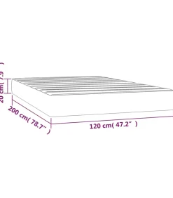 Discount Pocketveringmatras 120x200x20 cm fluweel donkergrijs Matrasbeschermer