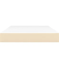 Online Pocketveringmatras 120x200x20 cm stof crèmekleurig Matrasbeschermer