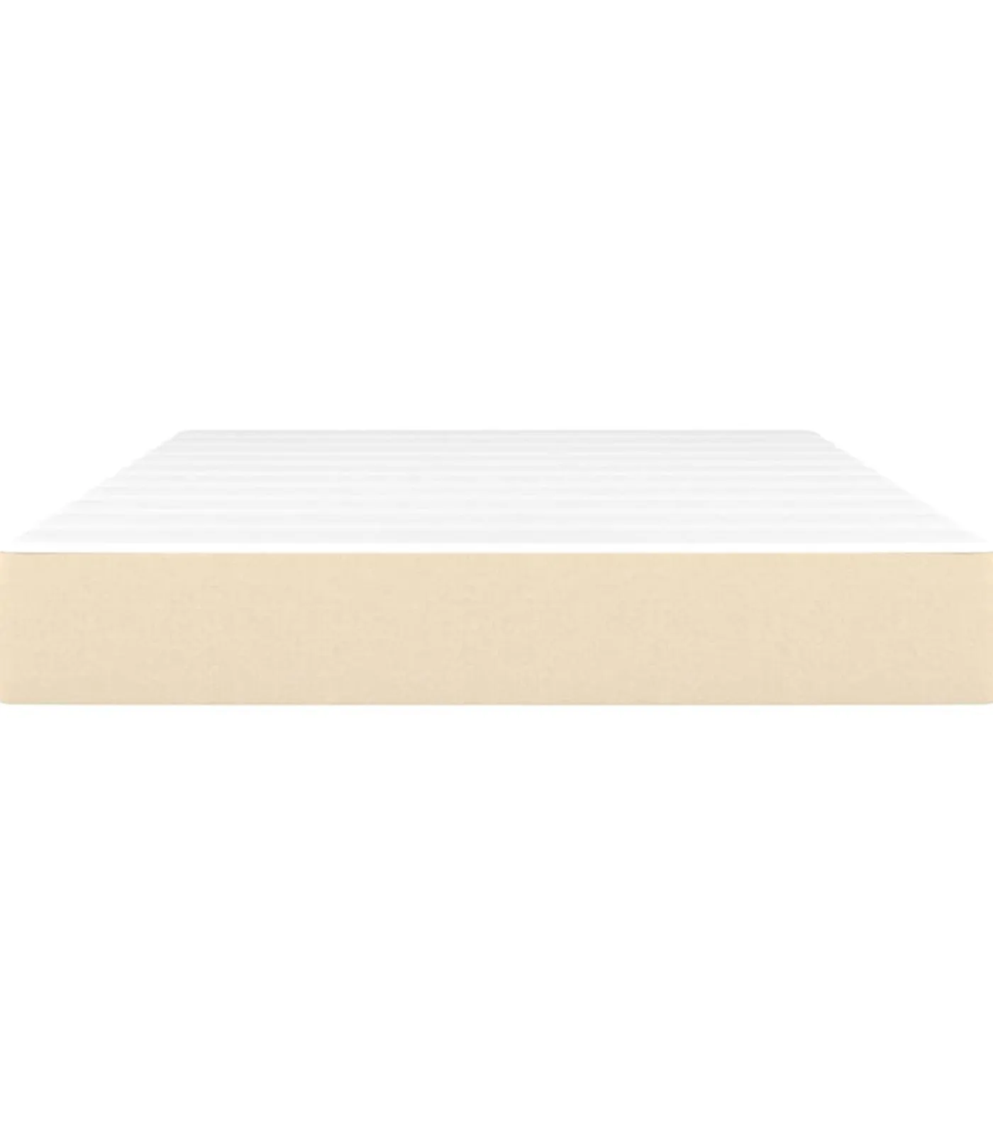 Online Pocketveringmatras 120x200x20 cm stof crèmekleurig Matrasbeschermer
