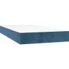 Clearance Pocketveringmatras 90x190x20 cm fluweel donkerblauw Matrasbeschermer