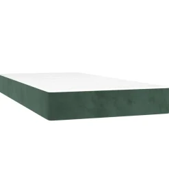 Clearance Pocketveringmatras 120x190x20 cm fluweel donkergroen Matrasbeschermer