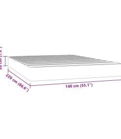 Pocketveringmatras 140x220x20 cm fluweel roze Matrasbeschermer