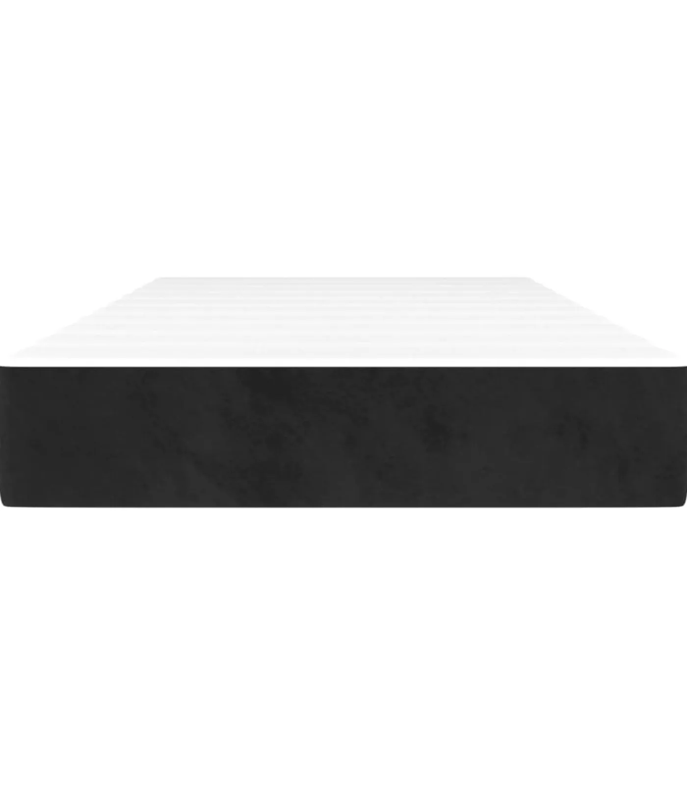 New Pocketveringmatras 100x200x20 cm fluweel zwart Matrasbeschermer