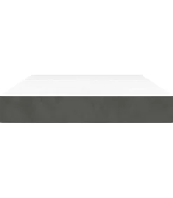 Outlet Pocketveringmatras 140x210x20 cm fluweel donkergrijs Matrasbeschermer
