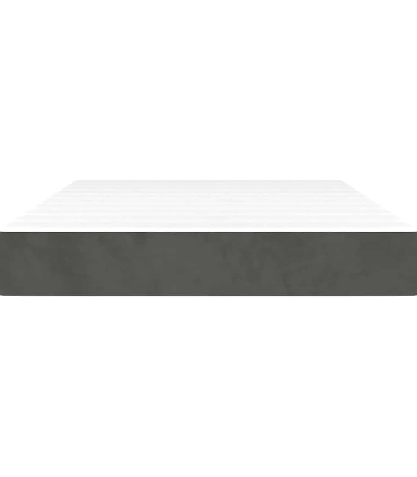 Outlet Pocketveringmatras 140x210x20 cm fluweel donkergrijs Matrasbeschermer