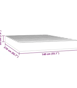 Outlet Pocketveringmatras 140x210x20 cm fluweel donkergrijs Matrasbeschermer