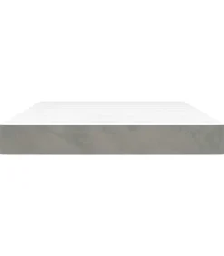 Hot Pocketveringmatras 140x210x20 cm fluweel lichtgrijs Matrasbeschermer