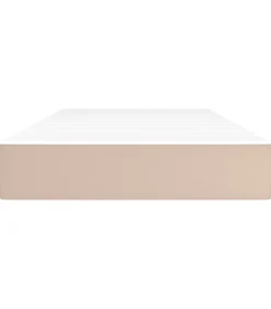 Clearance Pocketveringmatras 120x190x20 cm kunstleer cappuccinokleurig Matrasbeschermer