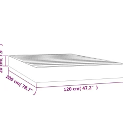 New Pocketveringmatras 120x200x20 cm stof zwart Matrasbeschermer