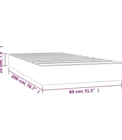 Outlet Pocketveringmatras 80x200x20 cm stof lichtgrijs Matrasbeschermer
