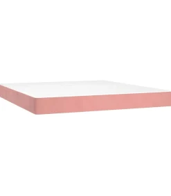 Hot Pocketveringmatras 160x220x20 cm fluweel roze Matrasbeschermer