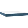 Clearance Pocketveringmatras 180x200x20 cm fluweel donkerblauw Matrasbeschermer