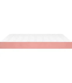 Pocketveringmatras 160x210x20 cm fluweel roze Matrasbeschermer