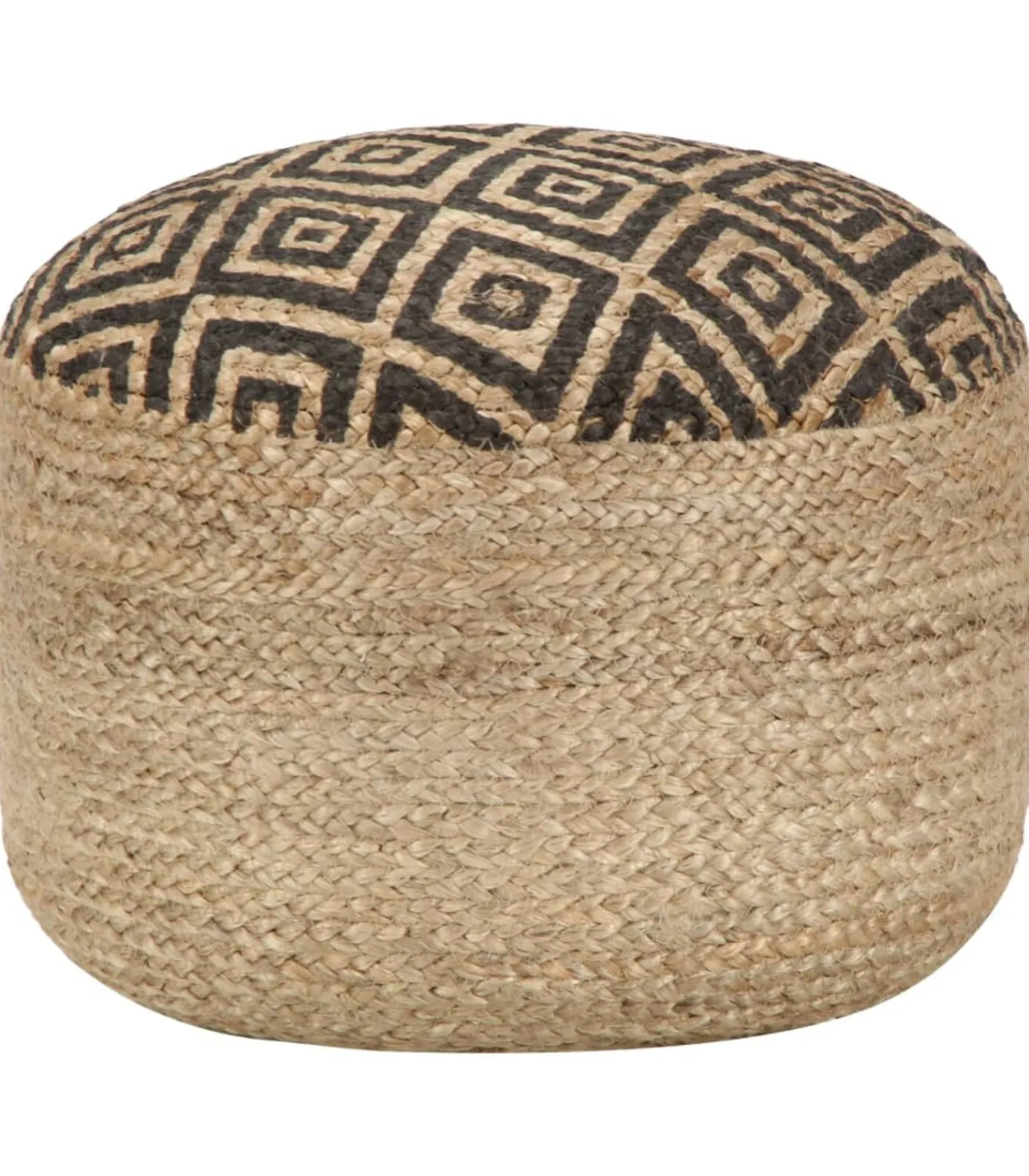 Best Poef handgemaakt 45x30 cm jute zwart Stoelen