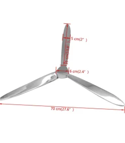 Outlet Propeller voor aan de muur 70 cm aluminium zilver Decoratie