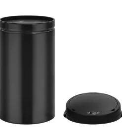 Outlet Prullenbak met automatische sensor 50 L koolstofstaal zwart Manden En Bakken