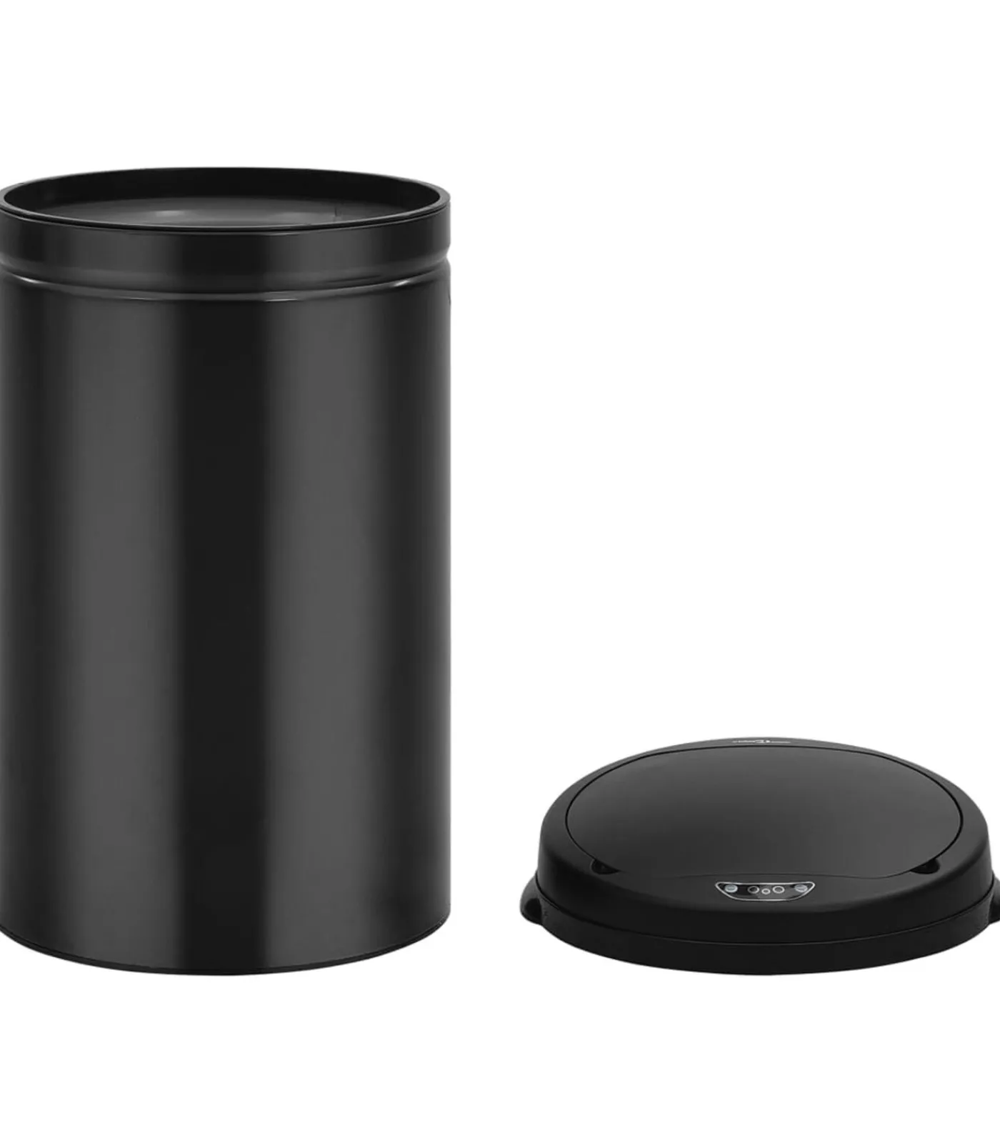 Prullenbak met automatische sensor 40 L koolstofstaal zwart Manden En Bakken