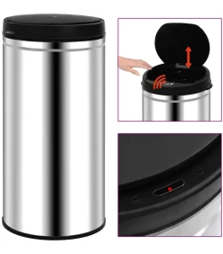 Hot Prullenbak met automatische sensor 70 L roestvrij staal Manden En Bakken