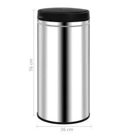 Hot Prullenbak met automatische sensor 70 L roestvrij staal Manden En Bakken