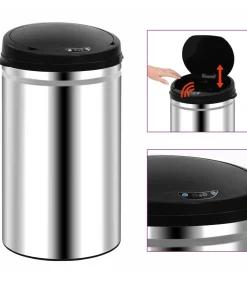 Sale Prullenbak met automatische sensor 40 L roestvrij staal Manden En Bakken