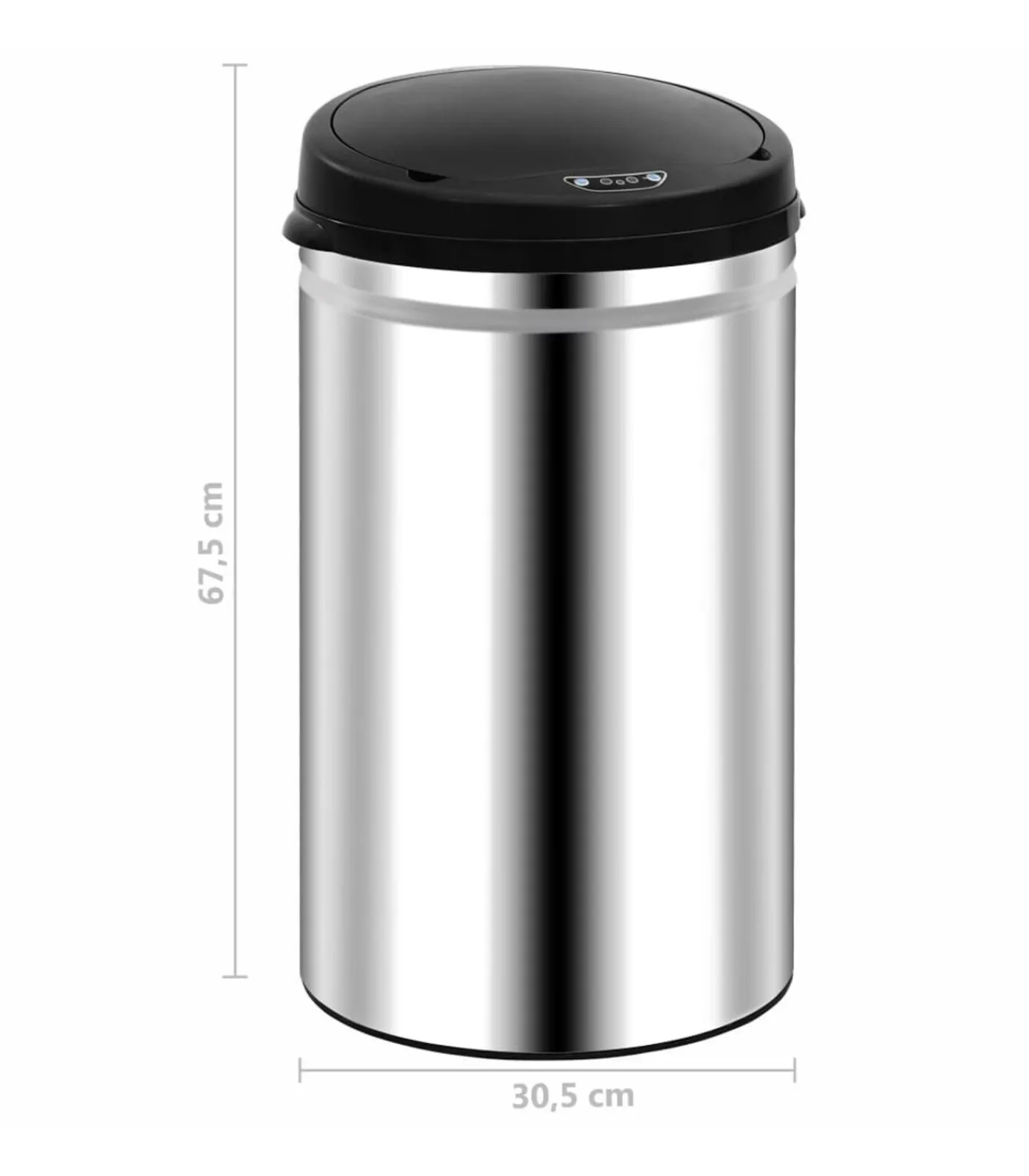 Sale Prullenbak met automatische sensor 40 L roestvrij staal Manden En Bakken