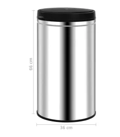 Hot Prullenbak met automatische sensor 60 L roestvrij staal Manden En Bakken