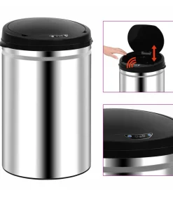 Online Prullenbak met automatische sensor 30 L roestvrij staal Manden En Bakken