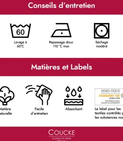 Discount Pâturages - Theedoek van katoenen jacquard met print 50 x 75 cm Keuken- & Tafellinnen