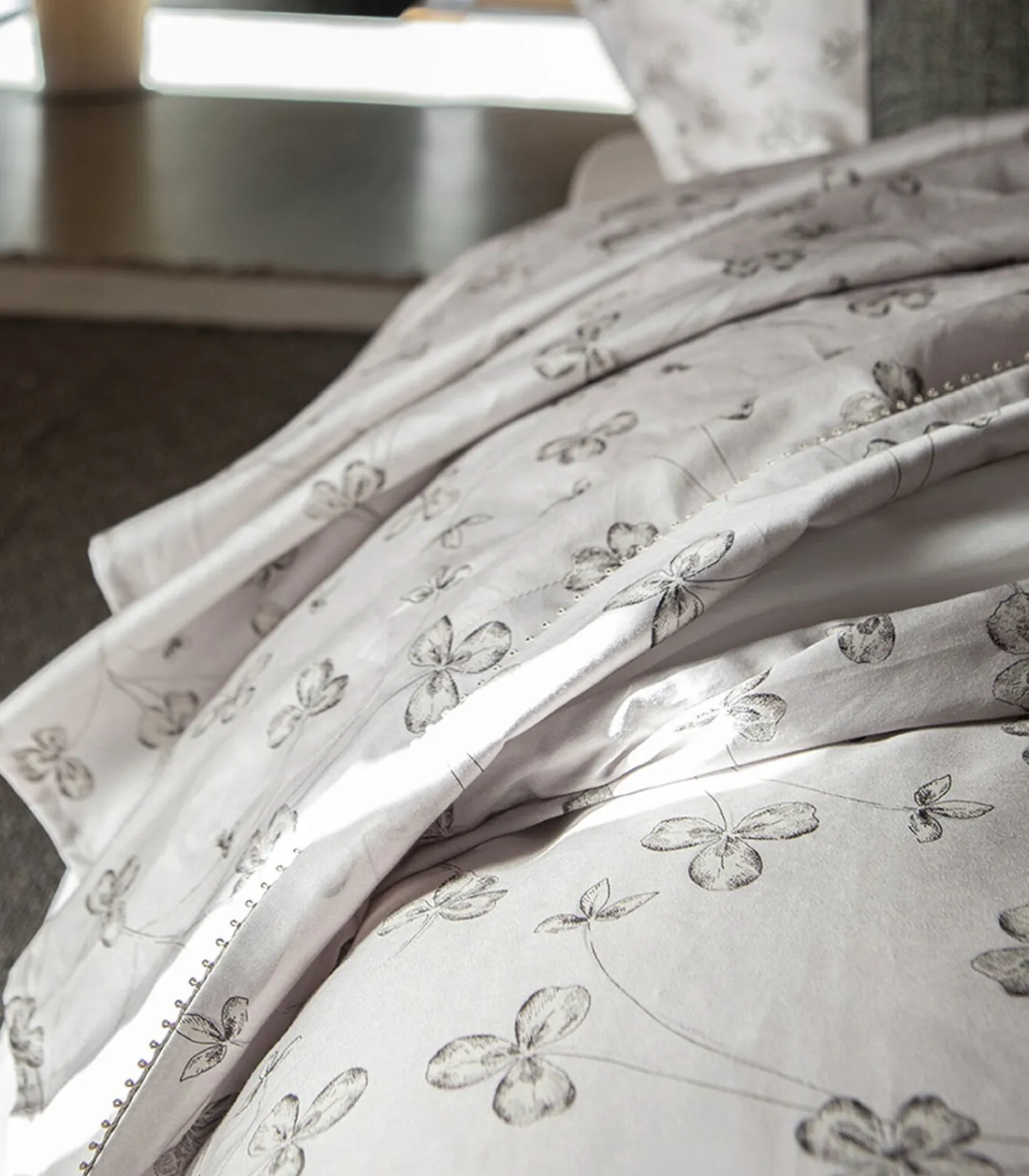 Clearance Quatre Feuilles - Laken in katoen satijn met print 270x300cm Lakens