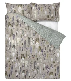 Outlet Quill natural Dekbedovertrek in katoen perkal met print Dekbedovertrekken