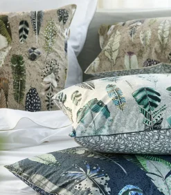 Outlet Quill natural Dekbedovertrek in katoen perkal met print Dekbedovertrekken