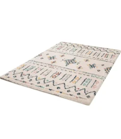 Hot Rechthoekig hoogpolig vloerkleed met etnisch patroon 120x170 cm Tapijten