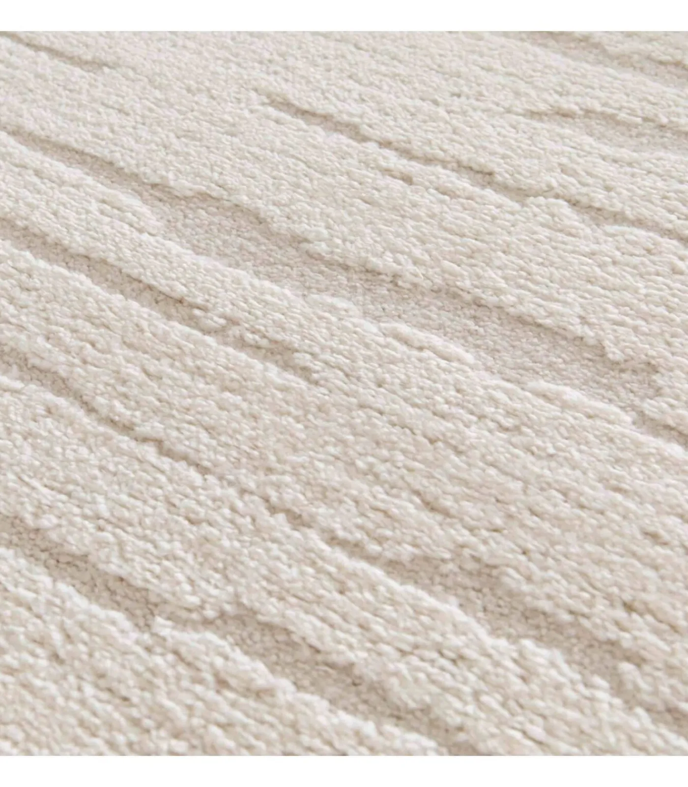 Outlet Rechthoekig laagpolig vloerkleed in effen ecru patroon 120 x 170 cm Tapijten