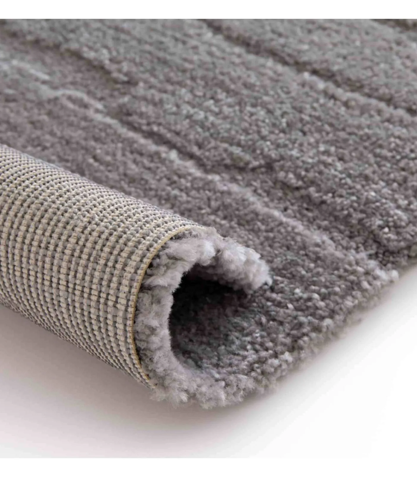 New Rechthoekig laagpolig vloerkleed effen grijs patroon 160 x 230 cm Tapijten