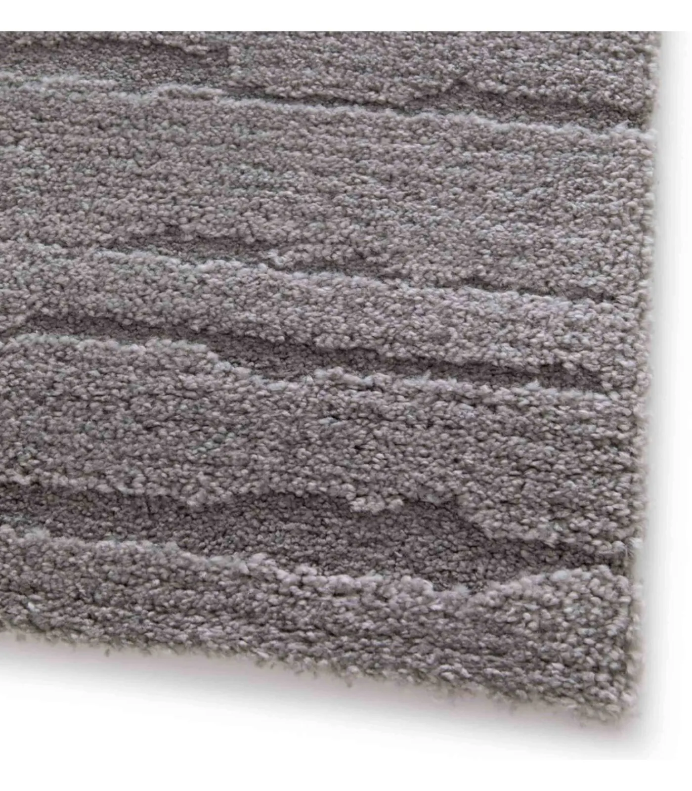 New Rechthoekig laagpolig vloerkleed effen grijs patroon 160 x 230 cm Tapijten