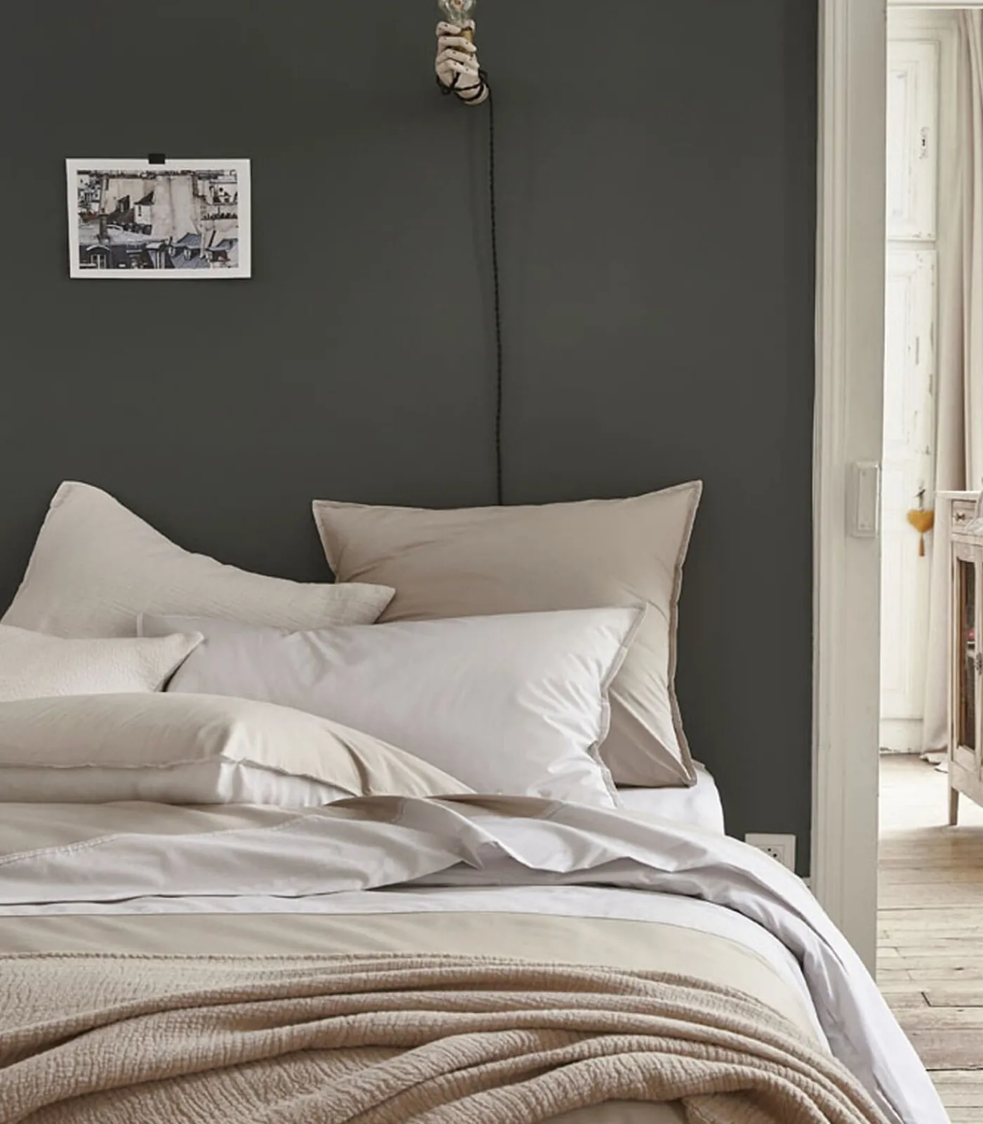 Rendez-vous - Laken in katoen perkal met print 240x300cm Lakens