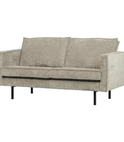 Online Rodeo Zits Bank - Ribstof - Donkerzand - 85x190x86 Zetels