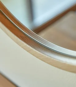 Best Ronde massief eiken spiegel 50x50 Fanie Spiegels