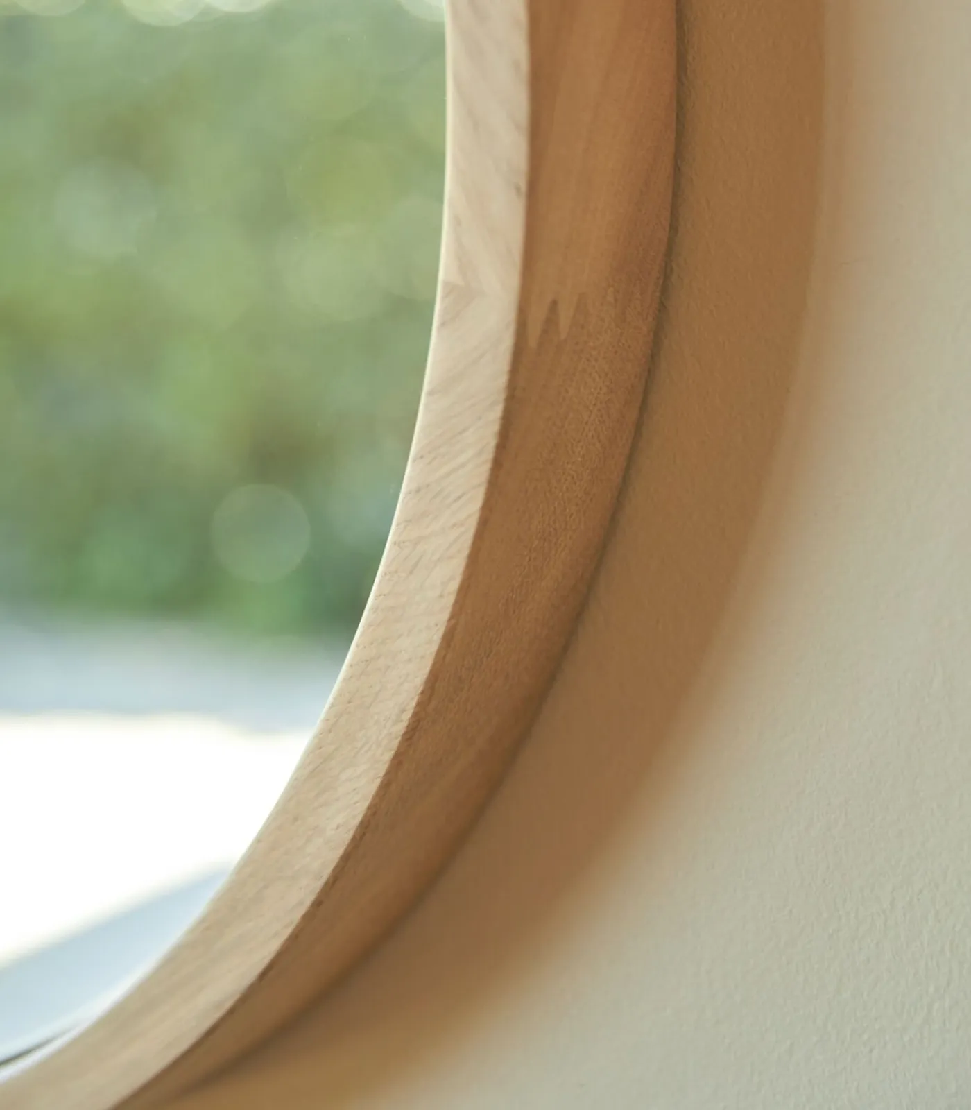 Best Ronde massief eiken spiegel 50x50 Fanie Spiegels