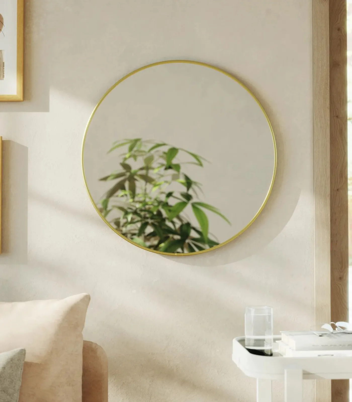 Clearance Ronde metalen wandspiegel Spiegels