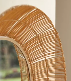 New Ronde spiegel van natuurvezel 60 cm Rosie Spiegels