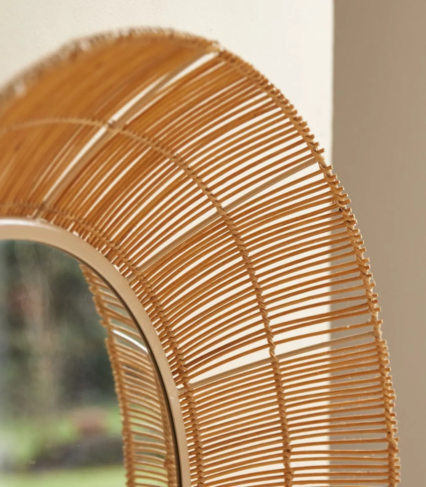 New Ronde spiegel van natuurvezel 60 cm Rosie Spiegels